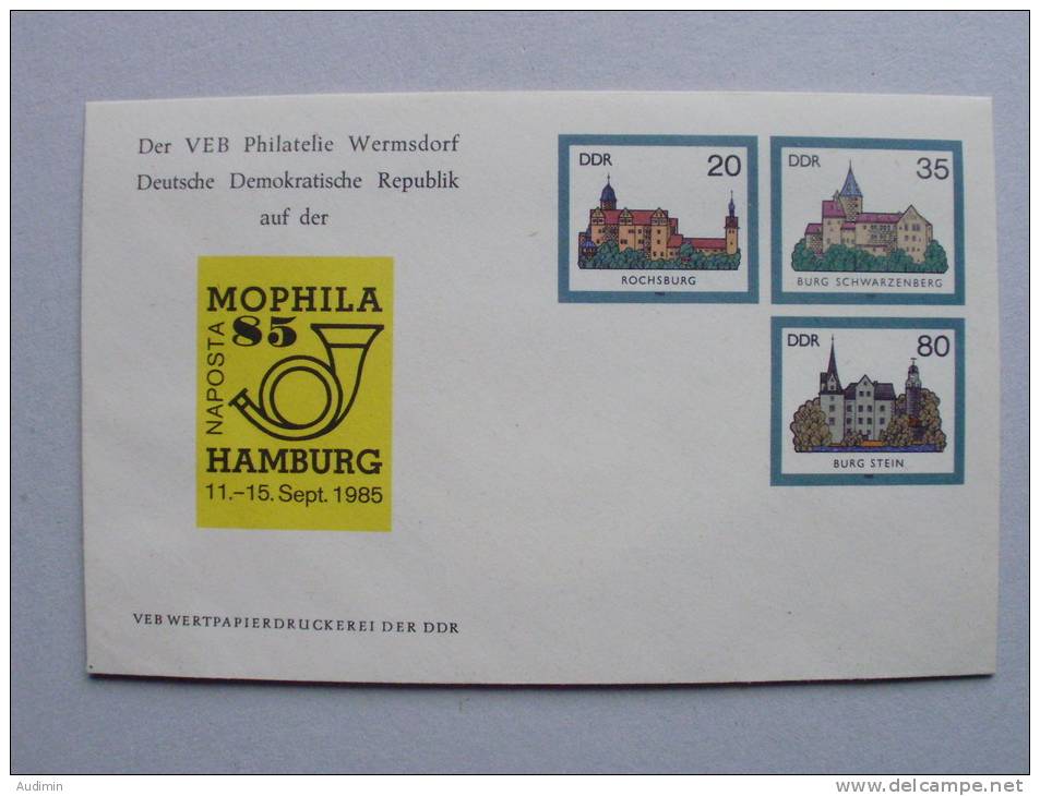 DDR Ganzsache 2977/9 Ganzsache Stationary ++ MNH, Burgen - Umschläge - Ungebraucht