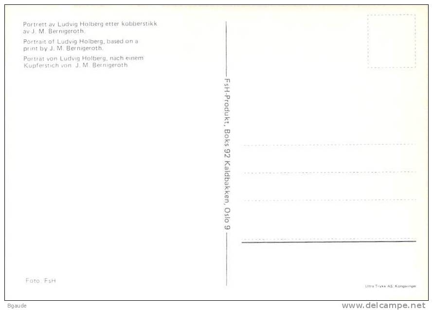 NORVEGE  CARTE  MAXIMUM   NUM.YVERT  866 LITTERATURE HOLBERG - Maximumkarten (MC)