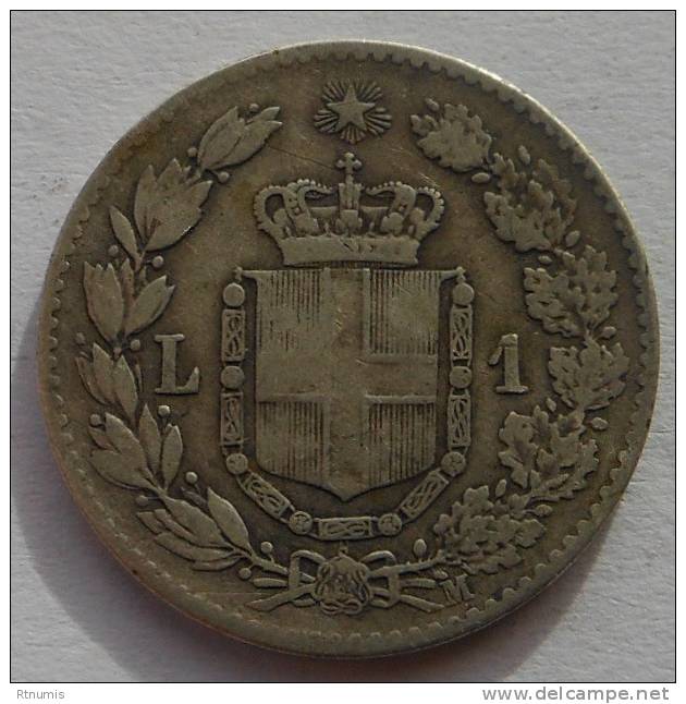 Italia Lira 1887 M Km 24.2 - 1878-1900 : Umberto I