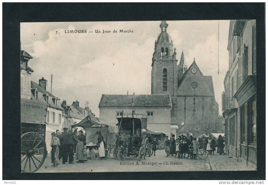 LIMOURS - Un Jour De Marché (belle Carte Animée) - Limours