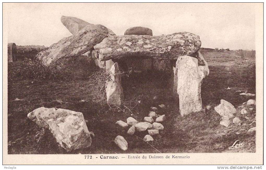 CARNAC - Entrée Du Dolmen De Kermario - Dolmen & Menhire