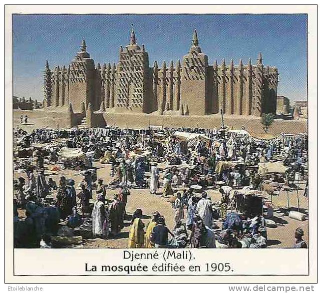 Image Autocollante Panini / Photo Afrique, Mali, Ville De Djenne / Mosquée édifiée En 1905, Marché - Edition Française