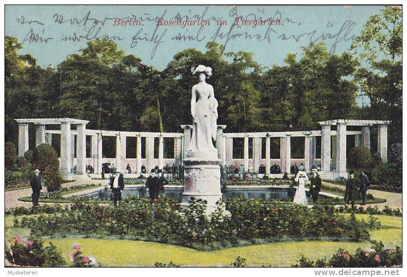 ## Germany PPC Berlin Rosengarten Im Tiergarten "Brillant No. 9" 1912 To SONDERBURG Denmark (2 Scans) - Autres & Non Classés