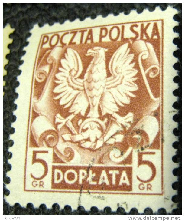 Poland 1951 Postage Due 5g - Used - Taxe