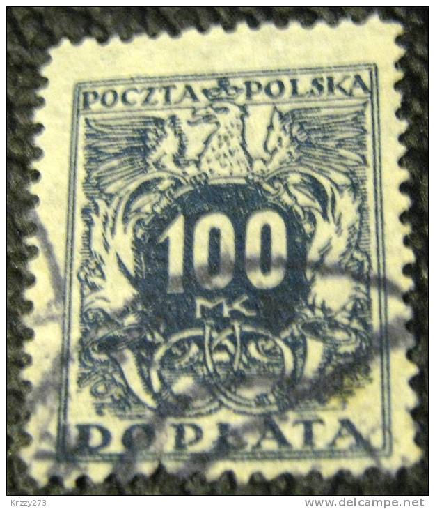 Poland 1921 Postage Due 100m - Used - Segnatasse