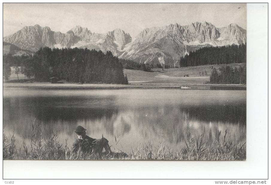 A Identifier Homme Au Bord De L'eau Lac De Montagne - A Identifier