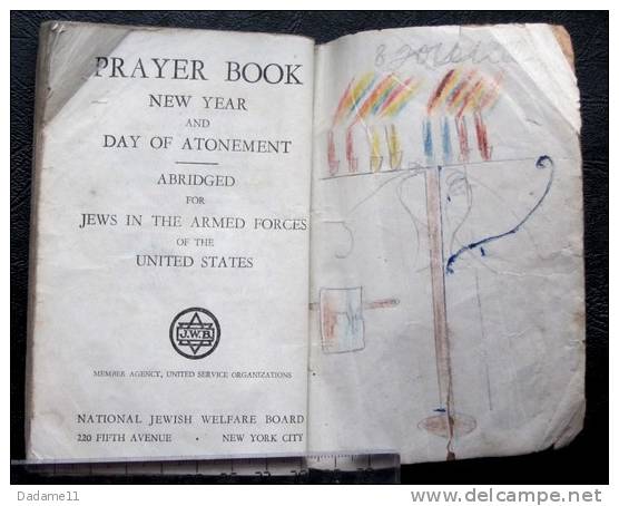 Rare Livre De Prière Pour Les Soldats Juifs Dans L'armée  Américaine Judaica Philadelphia Penna - Amerikaans Leger