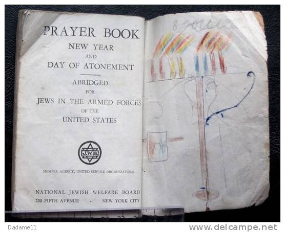 Rare Livre De Prière Pour Les Soldats Juifs Dans L'armée  Américaine Judaica Philadelphia Penna - Forze Armate Americane