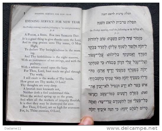 Rare Livre De Prière Pour Les Soldats Juifs Dans L'armée  Américaine Judaica Philadelphia Penna - Fuerzas Armadas Americanas