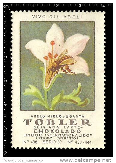 Old Original German Poster Stamp (cinderella Reklamemarke Vignette) Bee Hives Honey Beekeeping Biene Nesselsucht - Honeybees