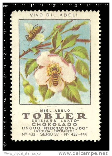 Old Original German Poster Stamp (cinderella Reklamemarke Vignette) Bee Hives Honey Beekeeping Biene Nesselsucht - Abeilles