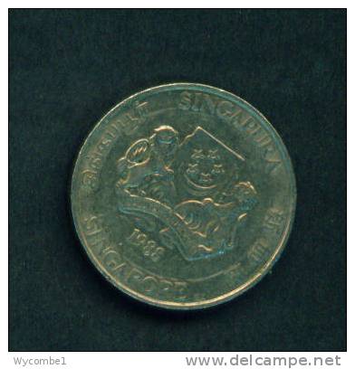 SINGAPORE  -  1988  20 Cents  Circulated As Scan - Singapore