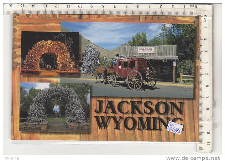 PO6409B# WYOMING - JACKSON - ARCH OF ELKHORNS - STAZIONE DILIGENZA - CARROZZA CAVALLI   No VG - Other & Unclassified