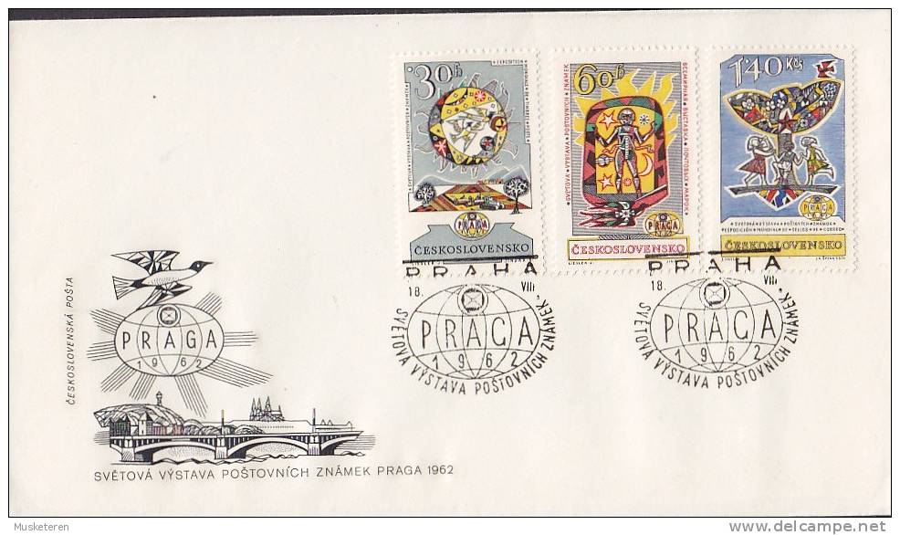## Czechoslovakia Ersttag Brief FDC Cover 1962 PRAGA 1962 Briefmarkenausstellung - FDC