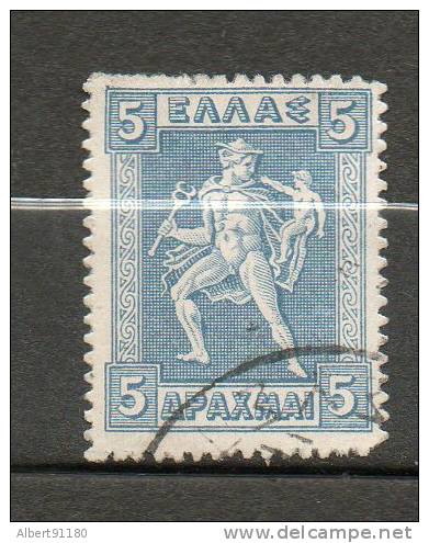 GRECE Divers 5d Gris Outremer 1911-21 N°192 - Used Stamps