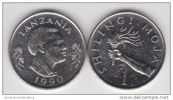 Tanzania   1 Shillingi 1.990    Niquel Acero   KM#22   SC/UNC         T-DL-10.278 - Tansania