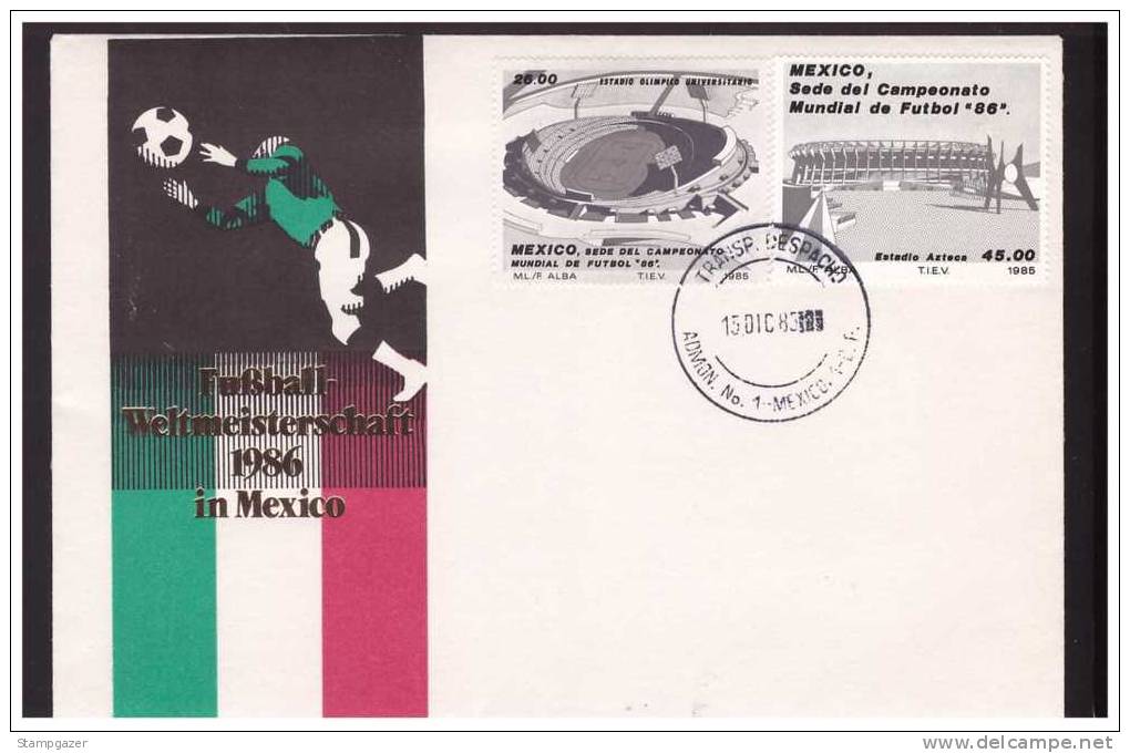 MEXICO 1986 WORLD CUP FDC 1985 SET - 1986 – Messico
