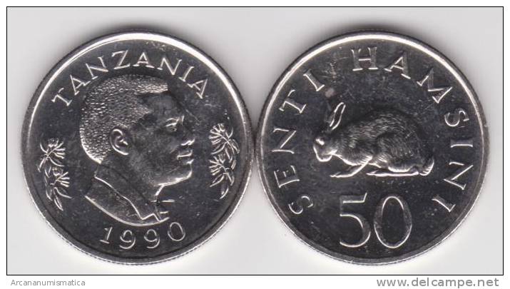 Tanzania 50 Senti 1.990 Ni St KM#26 SC/UNC        T-DL-10.280 - Tanzania