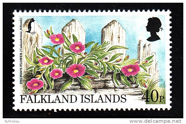 Falkland Islands MNH Scott #688 40p Felton's Flower (Calandrinia Feltonii) - Endangered Species - Falkland