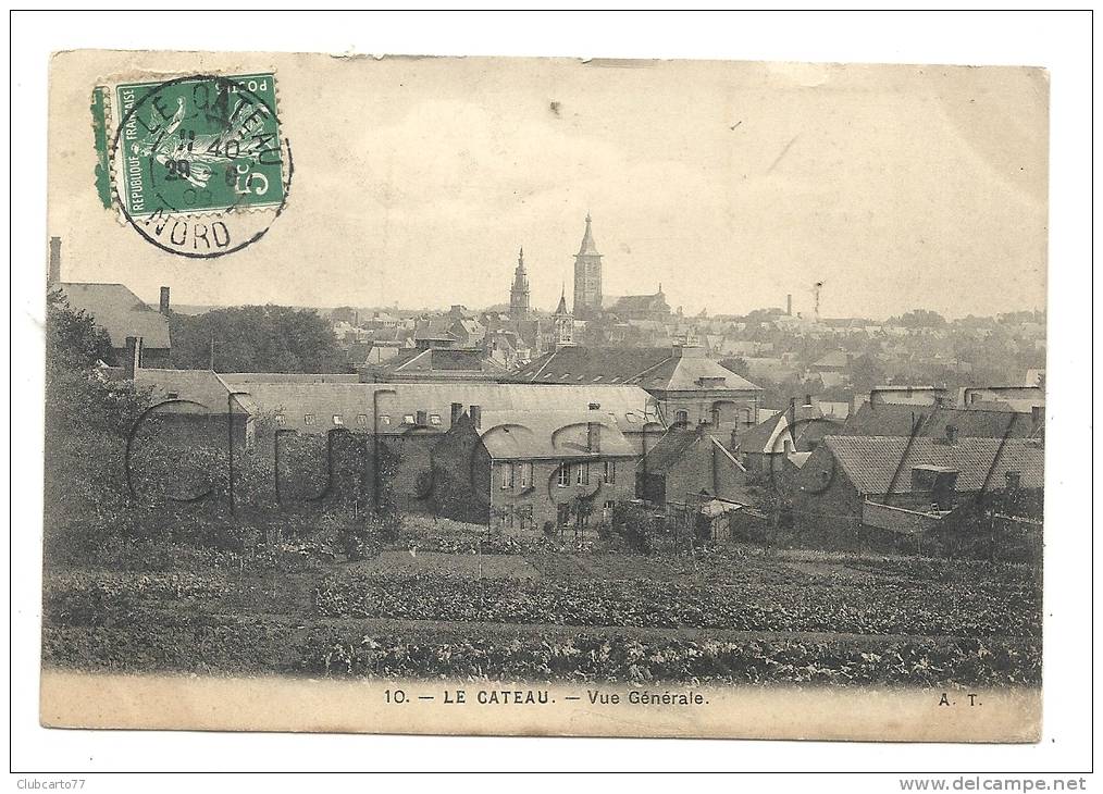 Le Cateau (59) : Vue Générale Prise Des Bâtiments Du Faubourgs En 1905. - Le Cateau