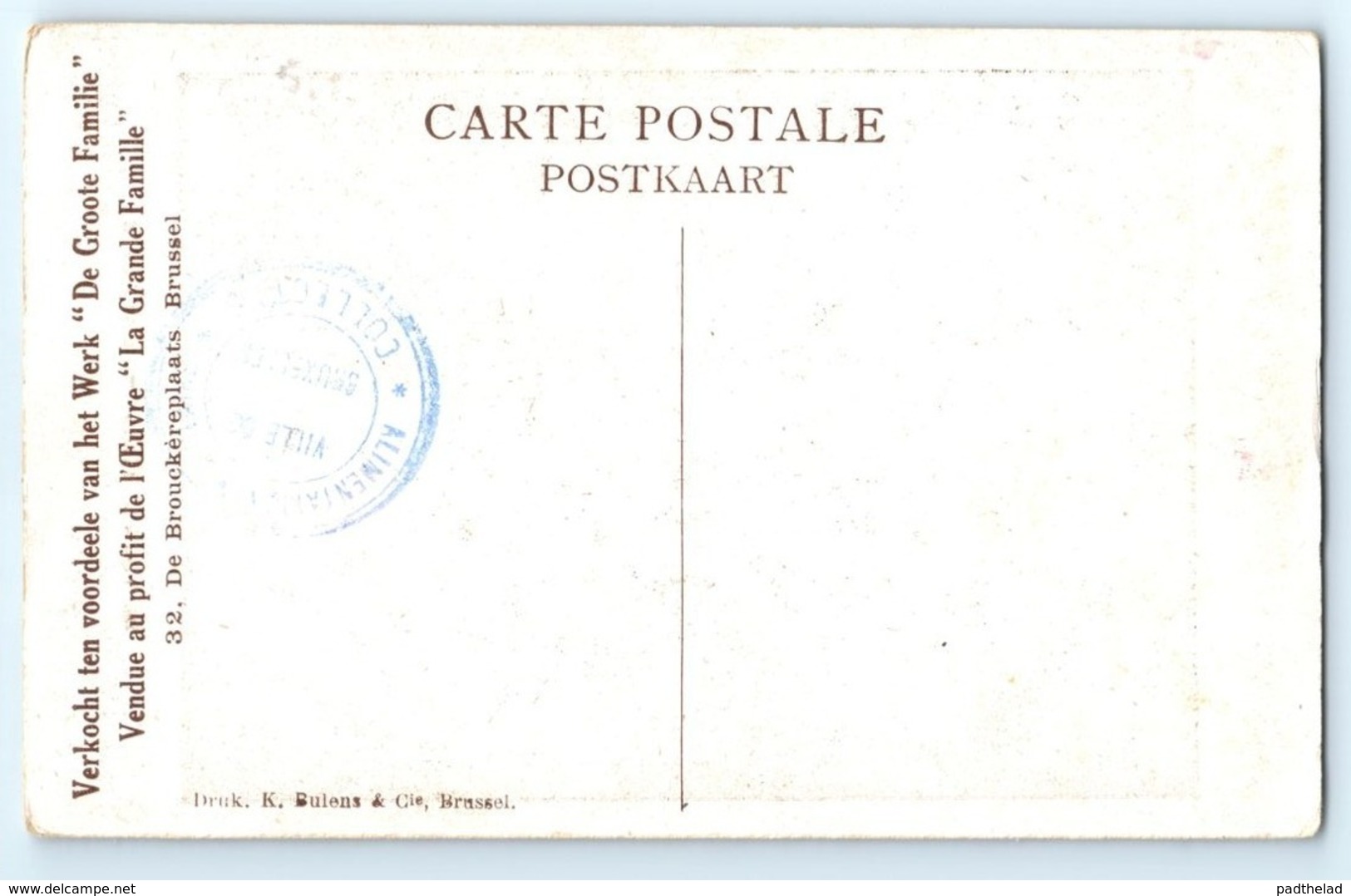 POSTCARD DE VERWACTING L'ATTENTE DE GROOTE  FAMILIE GROTE BRUSSELS - To Identify