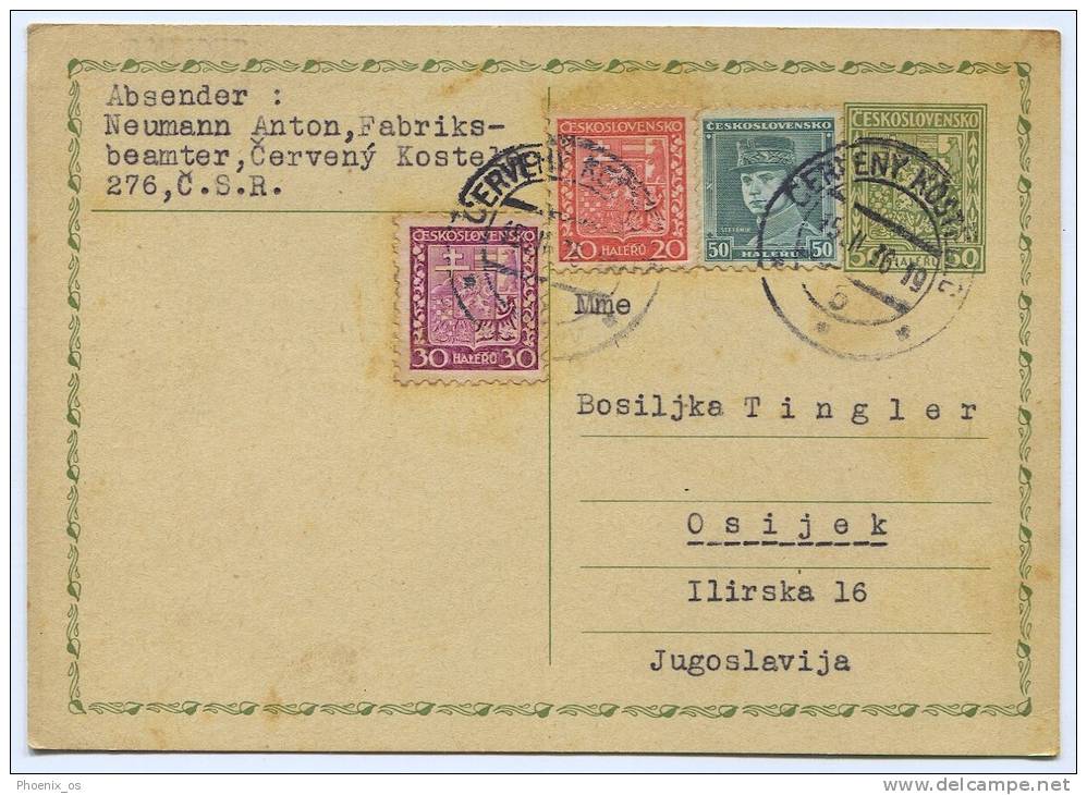 Czech Republic - &#268;ERVENY KOSTELEC, Hradec Kralove, 1936. - Ansichtskarten