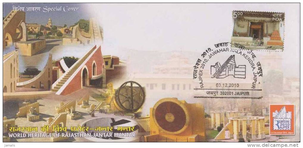 Observatory, Jantar Mantar, Astronomy, Special Cover, India - Briefe U. Dokumente