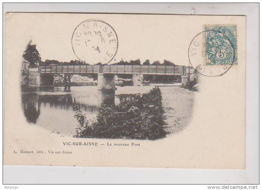 CPA DPT 02 VIC SUR AISNE, LE NOUVEAU PONT En 1904 !! - Vic Sur Aisne