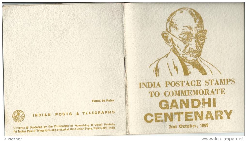 1969 Gandhi Centenary Booklet Shows Stamps Issued For Centenary Front Back And Inside Shown - Other & Unclassified