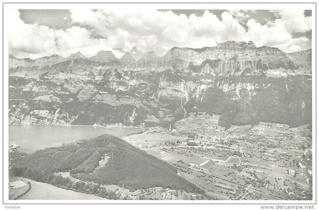 SUISSE.  WALENSTADT  LIT WALENSEE UND CHURFIRSTEN. - Walenstadt