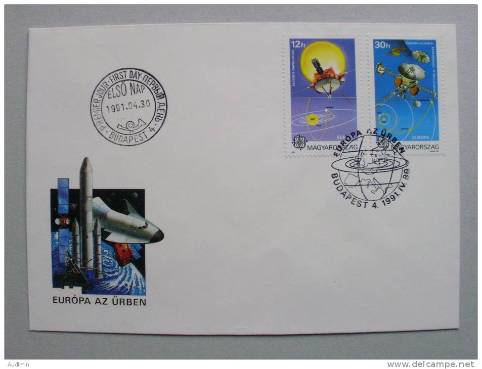 Ungarn 4133/4 A FDC EUROPA/CEPT ´91, Europ. Weltraumfahrt - FDC