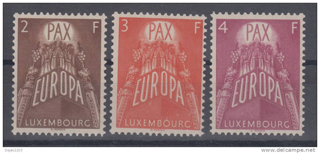 Luxembourg Europa Cept PAX Mi#572/4 1957 MNH ** - Neufs