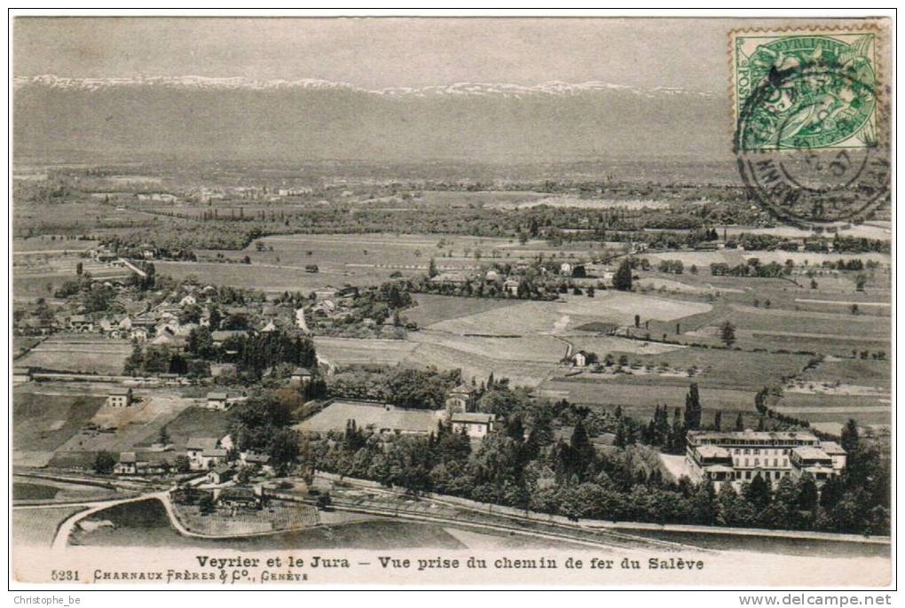 CPA Veyrier Et Le Jura, Vue Prise Du Chemin De Fer Du Salève (pk6017) - Veyrier