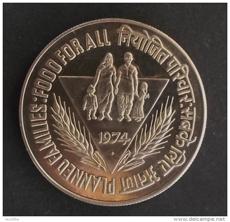 @Y@   India  10 Rupee    FAO    Zilver  1974  Proof - Indien