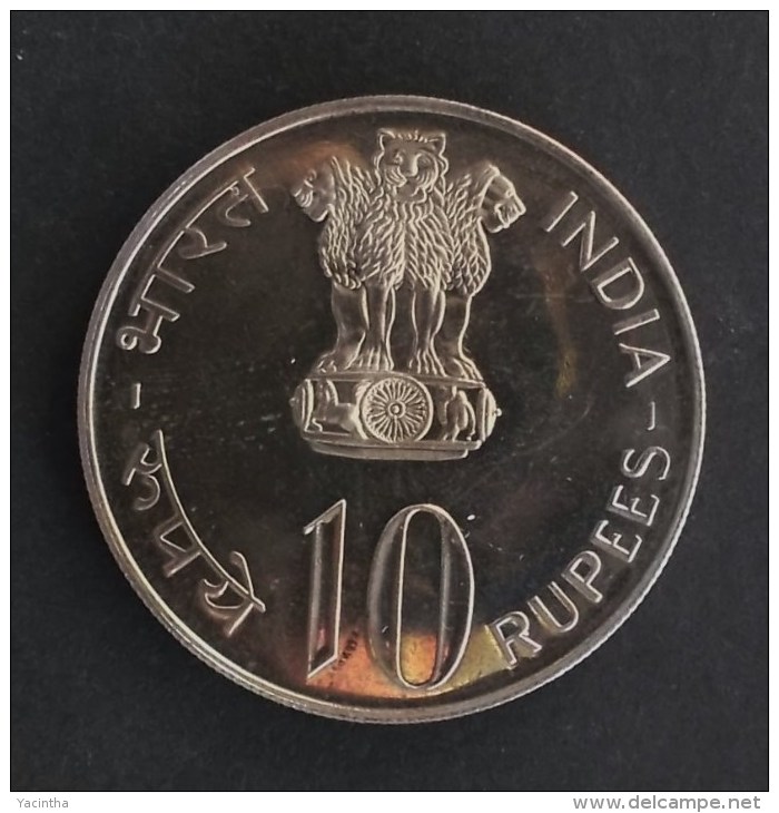 @Y@   India  10 Rupee    FAO    Zilver  1974  Proof - Indien