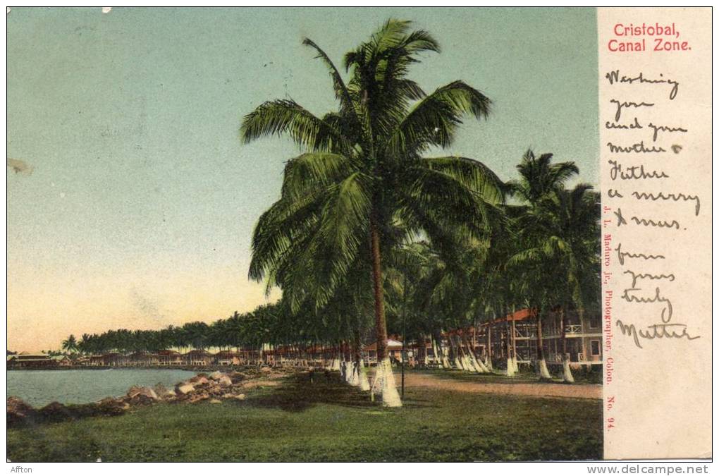 Cristobal Panama 1905 Postcard - Panama