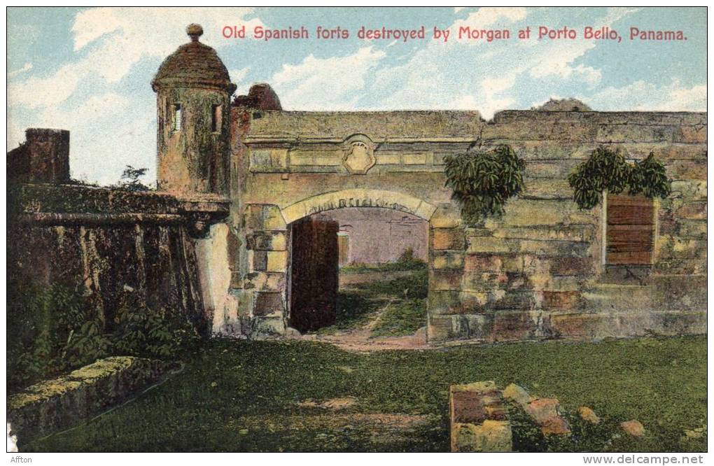 Fort At Porto Bello Panama 1905 Postcard - Panama