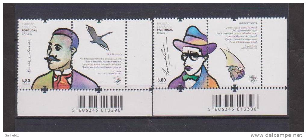 Portugal 2012 Mi.Nr. 3757 / 3758 , Emissao Conjunta Brasil , Postfrisch / MNH / (**) - Unused Stamps