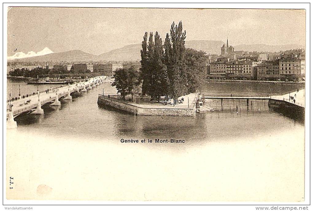 AK 1 Genève Et Le Mont-Blanc CARTE POSTALE Ce Côté Est Exclusivement Réservé à L'adresse - Bad Woerishofen