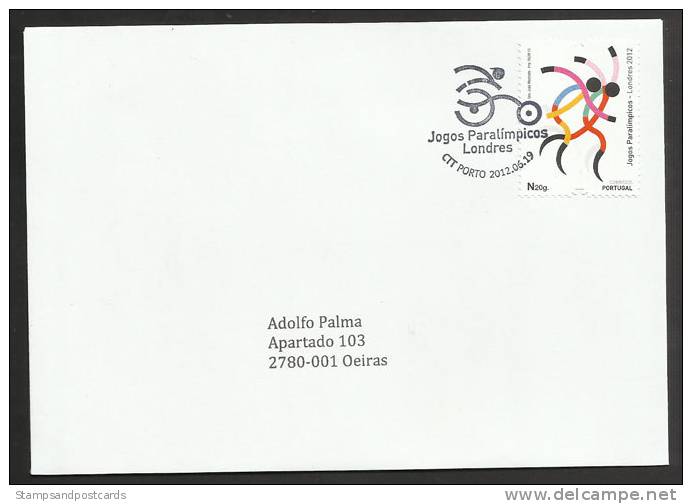 Portugal Jeux Paralympiques London 2012 FDC Cachet Porto Paralympic Games FDC Oporto Postmark - Verano 2012: Londres