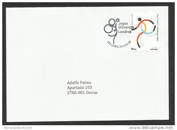 Portugal Jeux Olympiques London 2012 FDC Cachet Lisbonne Olympic Games FDC Lisbon Postmark - Estate 2012: London