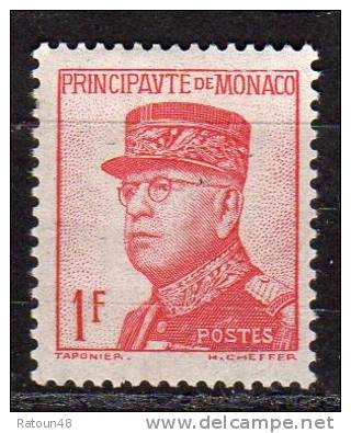 N° 163-  -   Neuf* -   Prince Louis II    -Monaco - Neufs