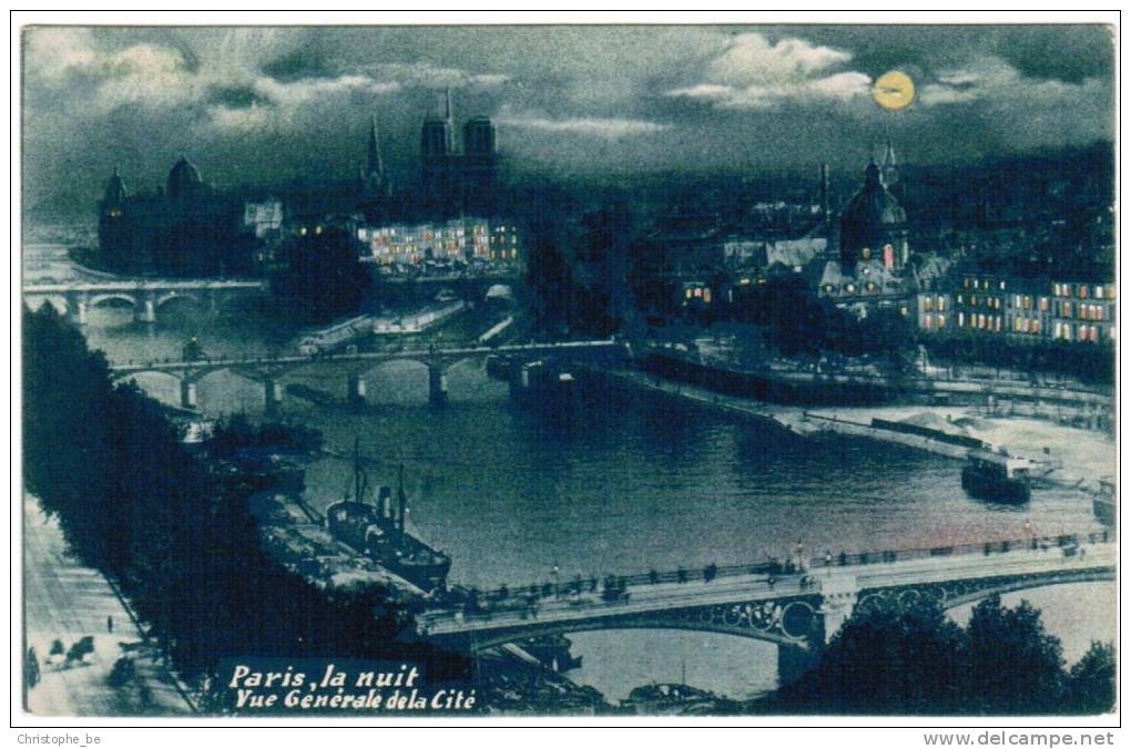 CPA Paris La Nuit, Vue Générale De La Cité (pk6050) - Parijs Bij Nacht