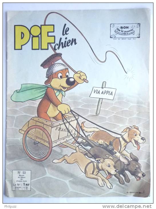 PIF LE CHIEN N° 53 1962 ARNAL - Pif - Autres