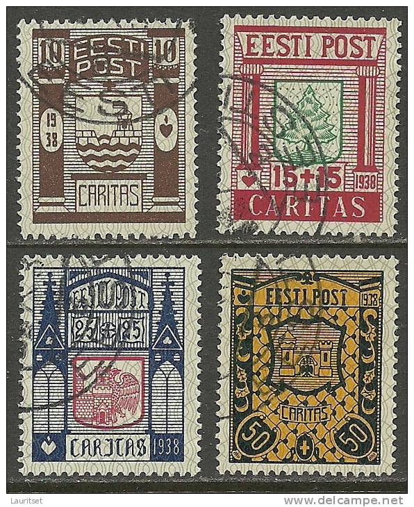 Estland Estonia 1938 CARITAS Michel 131 - 134 O - Estonia