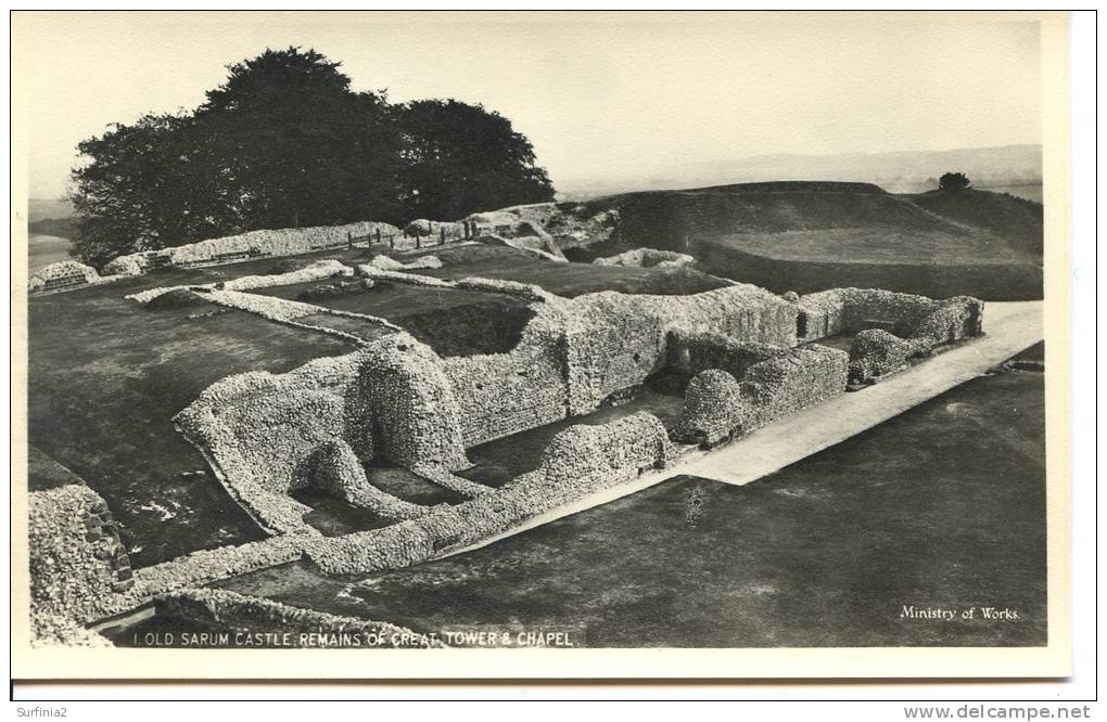 Wi214 OLD SARUM CASTLE - REMAINS OF GREAT TOWER And CHAPEL RP - Autres & Non Classés