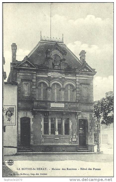 POITOU-CHARENTE - 79 - DEUX SEVRES - Maison Des Rosières - Hôtel Des Postes - La Mothe Saint Heray