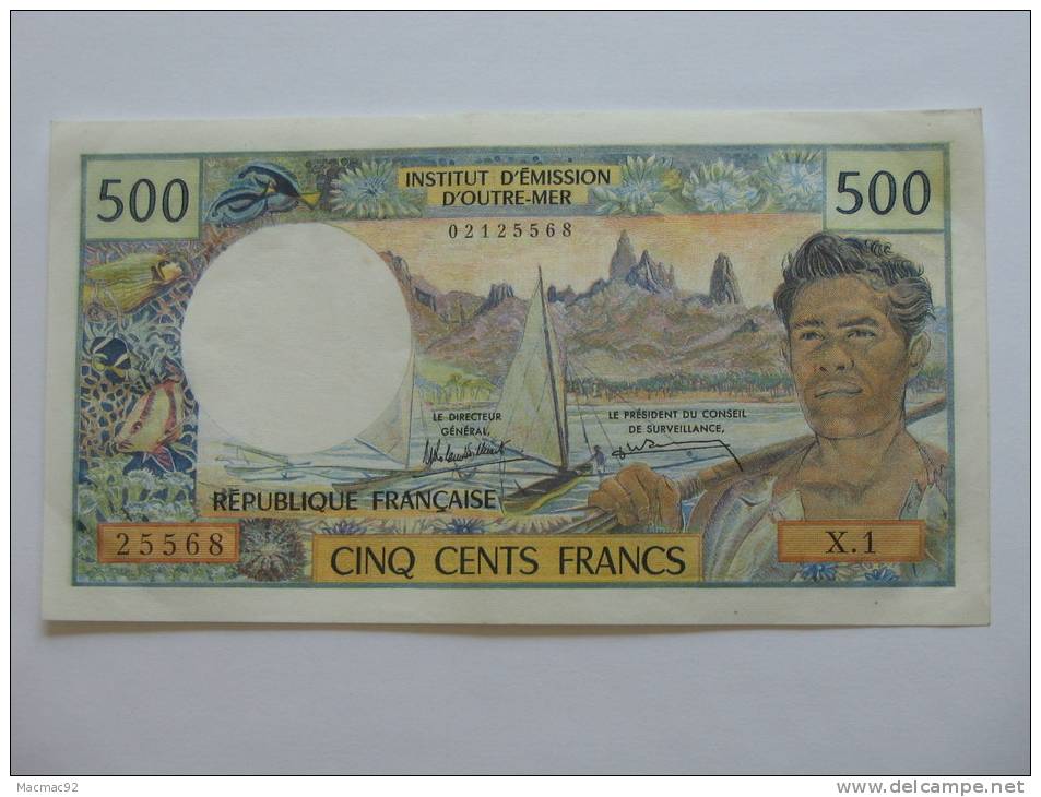 Rare Et Recherché Billet De 500 Francs  NOUVELLE CALEDONIE - NOUMEA - Institut D´émission D´Outre-mer. - Nouméa (New Caledonia 1873-1985)