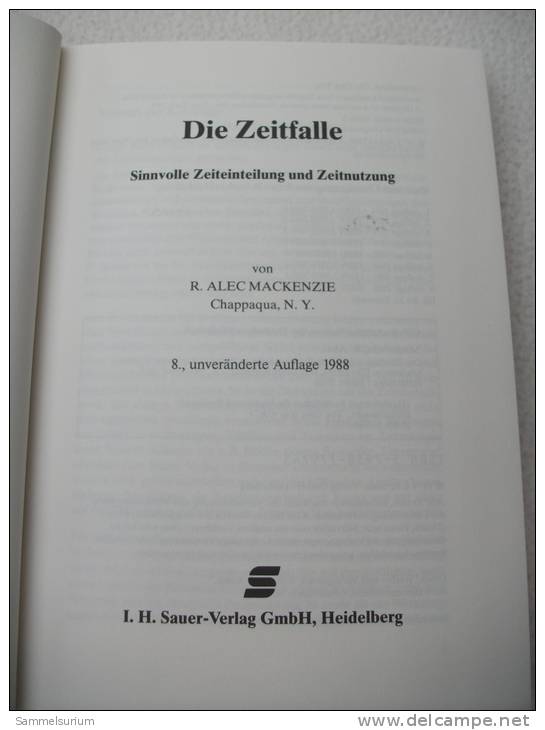 "Die Zeitfalle" R. Alec Mackenzie (Zeiteinteilung Und Zeitnutzung) - Psychology