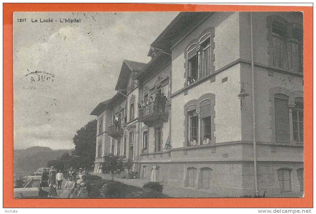 Q361, Le Locle, L'Hôpital, 1297, Animée, Circulée  1910 - Le Locle